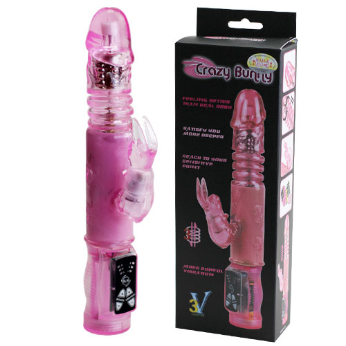 Crazy-Bunny-Rabbit-Vibrator-Jelly-Dildo-3-Speed-Vibration-Rotation-Thrusting-G-Spot-Vibrator-Sexy-Products