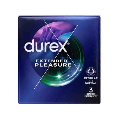 Durex Extended Pleasure 3 προφυλακτικά Με επιβραδυντικό τζελ