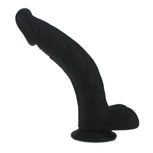 Liquid Silicone Colours Dildo Pleasure - 7.85" Black