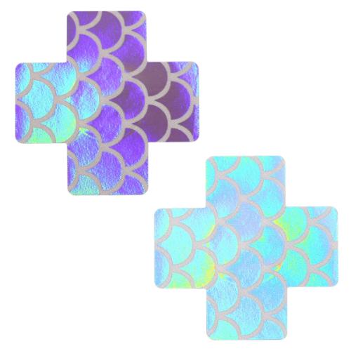 Mermaid X Cross Shape Breast Stickers