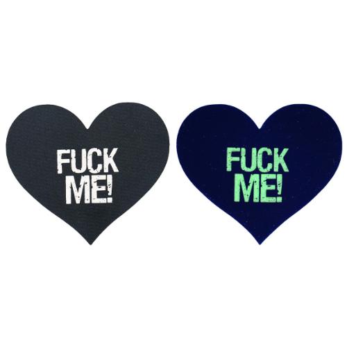 Glow In The Dark Fuck Me Heart Chest Stickers