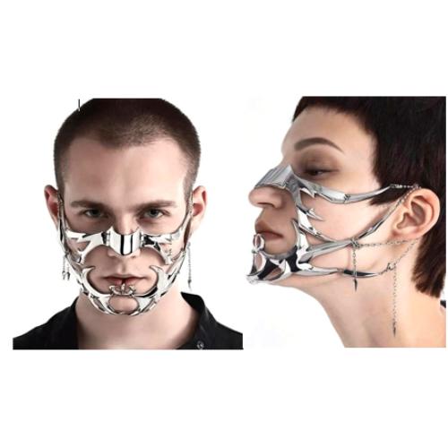 Halloween Party Prom Metal Mask Set