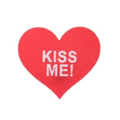Glow In The Dark Kiss Me Heart Nipple Pasties Red