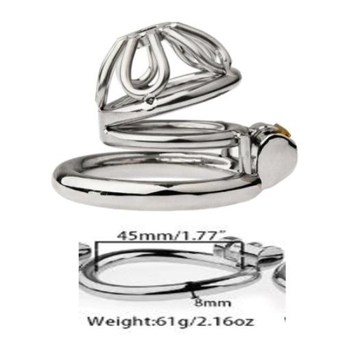 Petal Metal Chastity Cage - M Flat