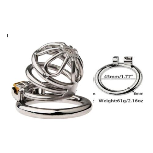 Petal Metal Chastity Cage - L Bent -M-