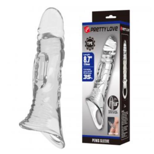 Pretty Love Penis Sleeve 1 (Clear) 8.7"