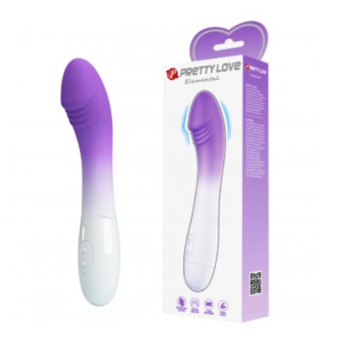 PRETTY LOVE Elemental silicone dildo vibrator Ice Purple