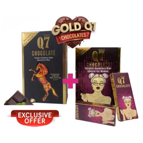 ΠΡΟΣΦΟΡΑ ΓΝΩΡΙΜΙΑΣ 2 ΔΙΕΓΕΡΤΙΚΕΣ ΣΟΚΟΛΑΤΕΣ Gold Q7 - ΜΙΑ ΓΙΑ ΑΝΤΡΑ ΚΑΙ ΜΙΑ ΓΙΑ ΓΥΝΑΙΚΑ 