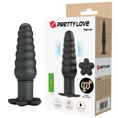 PRETTY LOVE Imron vibrating beaded anal plug