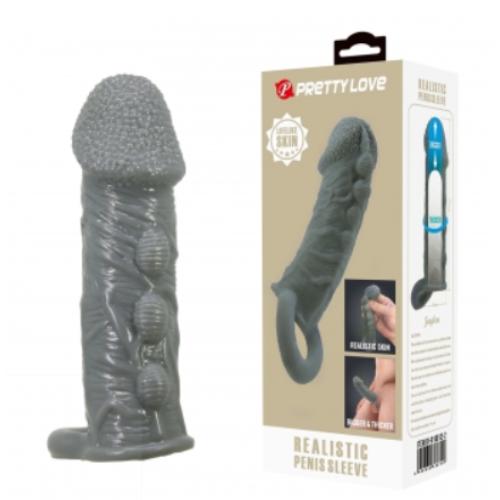 Pretty Love - Faylen - Realistic Penis Sleeve - Dark Grey