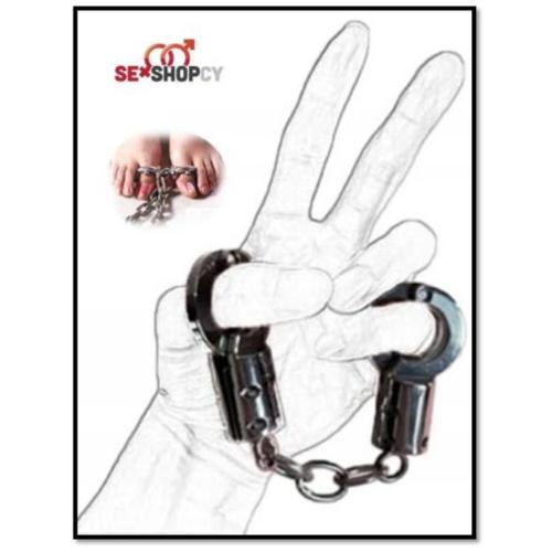 Erotic Metal Finger Cuffs Device