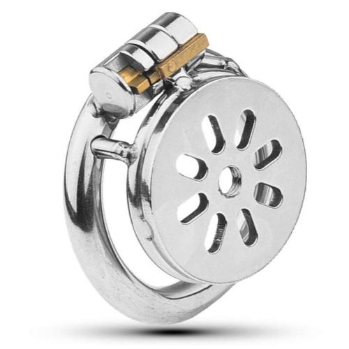 Flat Plum Blossom Hole Chastity Cage M